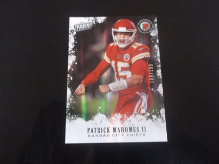 2019 Panini Black Friday Collection   Patrick Mahomes   holo  insert  card #  pm   109 /  199  chief