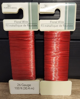 NEW - Floral Gardens - Floral Wire - "Red" - 2 packages
