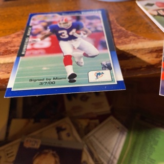 2000 score Thurman Thomas football card 