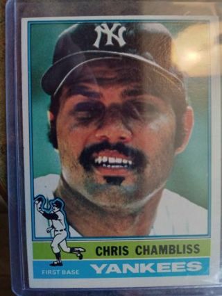 1976 TOPPS CHRIS CHAMBLISS NEW YORK YANKEES BASEBALL CARD# 65