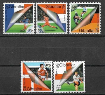 2000 Gibraltar Sc832-6 European Soccer MNH C/S of 5