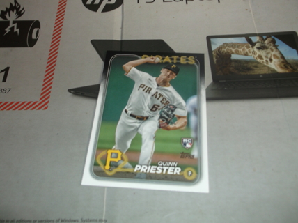 2024 Topps Series 1    Quinn Priester    rookie  card  #   93  Pittsburgh Pirates