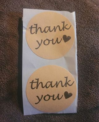 10 Thank You Stickers