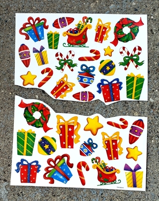 CHRISTMAS GLITTER STICKERS STYLE 2