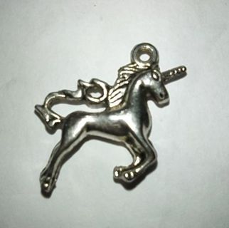 New silver tone unicorn charm/pendant