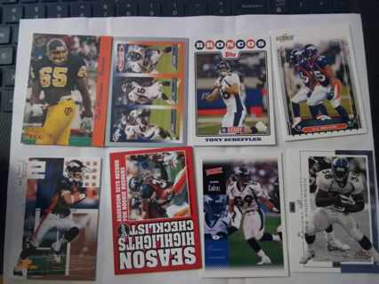 8 card Denver Broncos lot insert rc