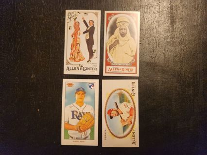 4 card lot minis, ginter, 206