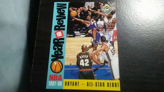 1998 UPPER DECK CHOICE- 1997/1998 NBA ALL STAR DEBUT KOBE BRYANT YEAR IN REVIEW BASKETBALL CARD# 186