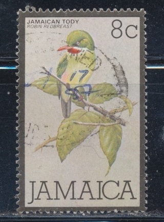 Jamaica:  1980, Jamaican Tody Bird, Used, Scott # JM-472 - JAM-3103p