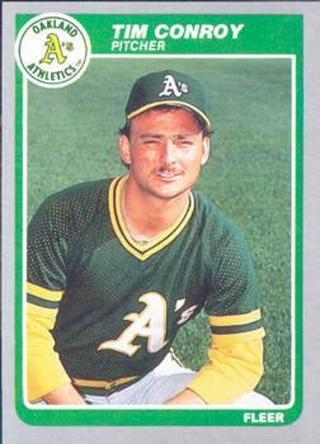 Tim Conroy 1985 Fleer Oakland Athletics