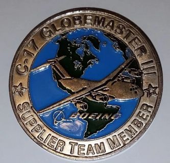 Boeing C -17 Globemaster III Supplier Team Member Challenge Coin