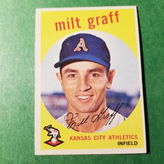 1959 - TOPPS BASEBALL CARD NO. 182 - MILT GRAFF - A'S