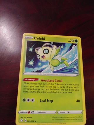 Celebi 003/072 Shining Fates Rare Non Holo Pokemon Card NM/M