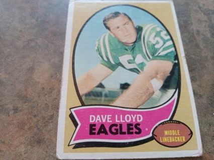 1970 TOPPS DAVE LLOYD PHILADELPHIA EAGLES FOOTBALL CARD# 21