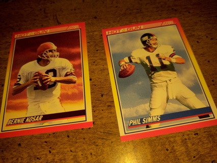 Two card lot football  Phil Simms and Bernie kosar