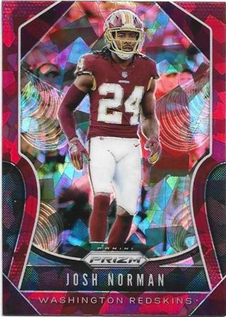 2019 PRIZM JOSH NORMAN RED CRACKED ICE PRIZM REFRACTOR CARD