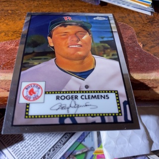 2021 topps chrome Roger Clemens baseball card 