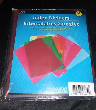 NIP 8pc Index Dividers