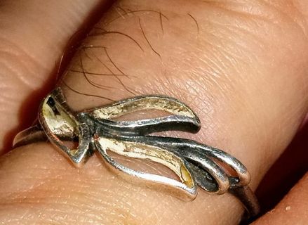 Sterling Silver Petal Ring