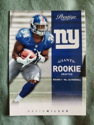 2012 Panini Prestige Rookie David Wilson