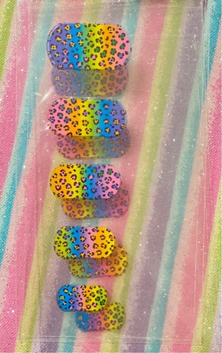 Cute Lisa Frank nail stickers