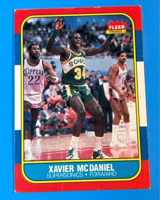 1986-87 Fleer - #72 Xavier McDaniel (RC) 