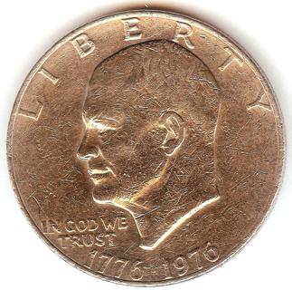 1776-1976 (P) Eisenhower Bicentennial Dollar Circulated