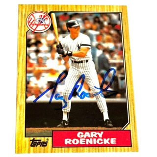 Autographed GARY ROENICKE 1987 TOPPS TIFFANY AUTOGRAPHED SIGNED AUTO BASEBALL CARD 683 YANKEES