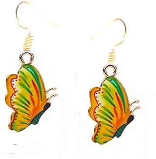 GP ENAMEL BUTTERFLY EARRINGS STYLE 5 (PLEASE READ DESCRIPTION)