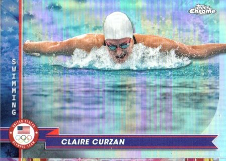 2024 Topps Chrome Olympics Claire Curzan Refractor #168