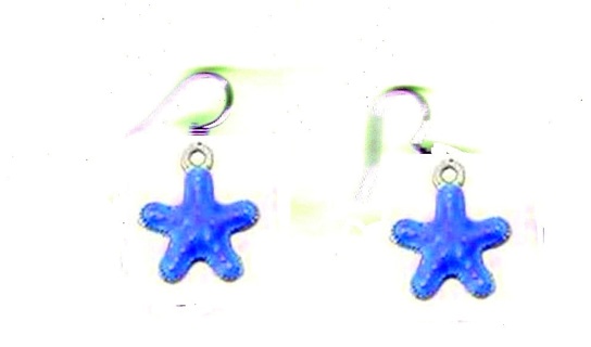  GP ENAMEL STARFISH EARRINGS LOT 3 (PLEASE READ DESCRIPTION)