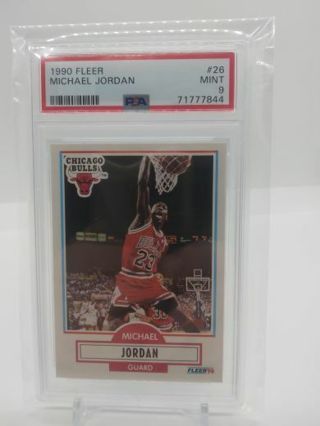 1990 fleer michael jordan #26 psa 9