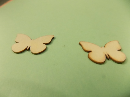 Set of 2 wooden butterflies shapes # 2 for crafts