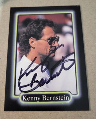 Nascar / NHRA Kenny Bernstein autographed card