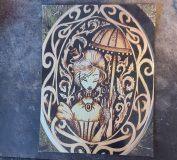 Woodburning Postcard 