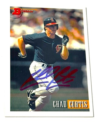 Autographed 1993 Bowman #313 Chad Curtis Angels