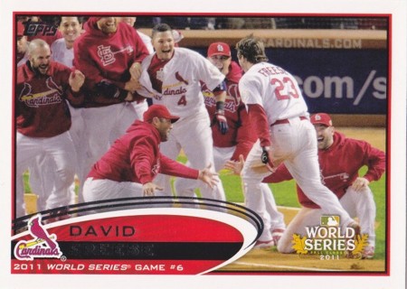 David Freese 2012 Topps World Series St. Louis Cardinals
