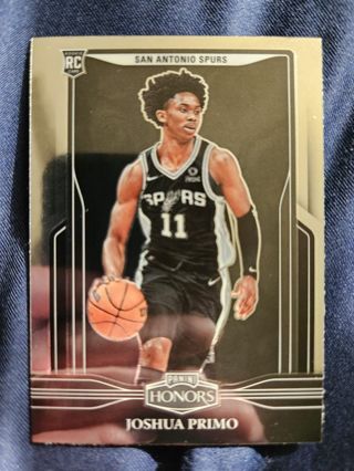 2021-22 Panini Chronicles Honours Rookie Joshua Primo