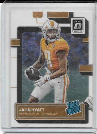 Jalin Hyatt 2023 Chronicles Draft Optic #19 Rated Rookie 