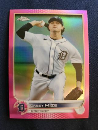 2022 Topps Chrome Pink Refractor Casey Mize