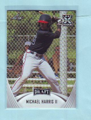 2021 Leaf Draft Michael Harris II ROOKIE Baseball Card # 43 Braves