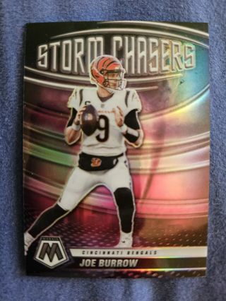 2022 Panini Mosaic Storm Chasers Silver Prizm Joe Burrow