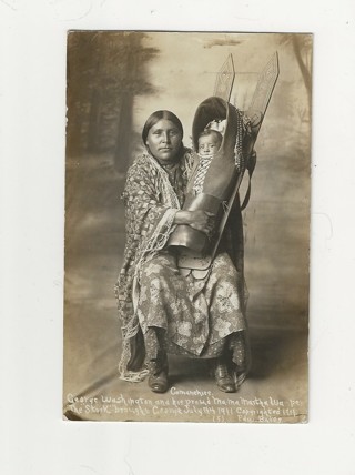 1919 Postcard of Indian Mother and Child