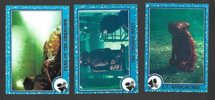 1982 Topps E.T. The Extra Terrestrial 3 different Cards - #9 #10 #12