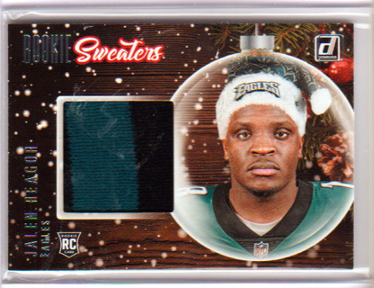 Jalen Reagor 2021 Panini Donruss ROOKIE Sweaters RELIC Card #RS-JR, Philadelphia Eagles (L3