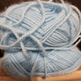 RESERVED - Light Blue Yarn - total weight is 4.3 ozs