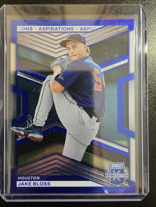 2023 Panini Elite Extra Edition Baseball - Jake Bloss - Blue Aspirations - No.2 - #d 019/349