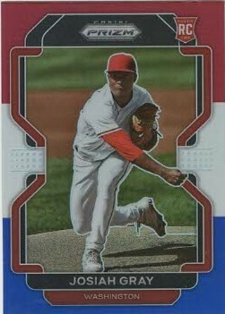 2022 Prizm Josiah Gray Washington Nationals RC Red, White & Blue Parallel #84!