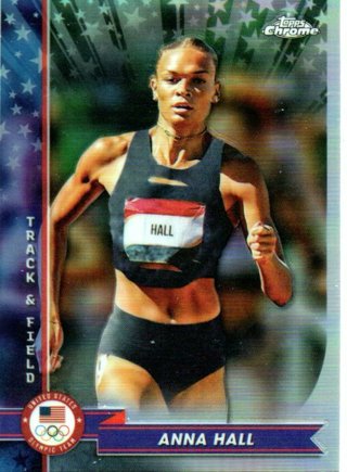 2024 Topps Chrome Olympics Anna Hall Refractor #43