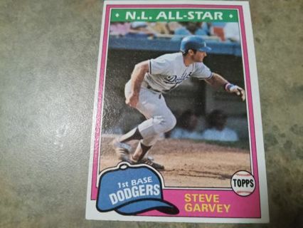 1981 TOPPS N.L. ALL STAR STEVE GARVEY LOS ANGELES DODGERS BASEBALL CARD# 530